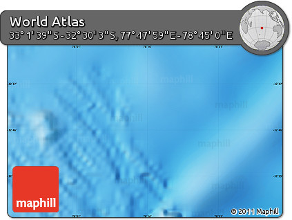 Physical Map of the Area around 32° 45' 51" S, 78° 16' 30" E
