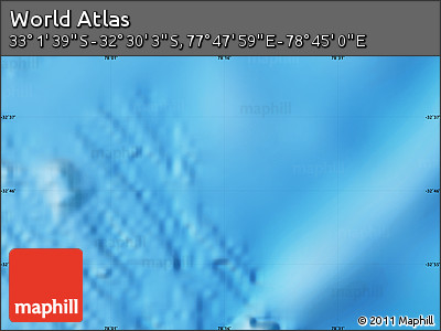 Physical Map of the Area around 32° 45' 51" S, 78° 16' 30" E
