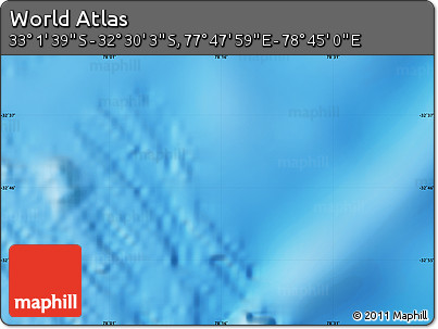 Physical Map of the Area around 32° 45' 51" S, 78° 16' 30" E