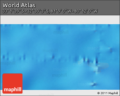 Physical 3D Map of the Area around 32° 45' 51" S, 80° 40' 30" W