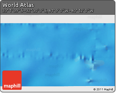 Physical 3D Map of the Area around 32° 45' 51" S, 80° 40' 30" W