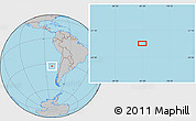 Gray Location Map of the area around 32° 45' 51" S, 81° 31' 30" W