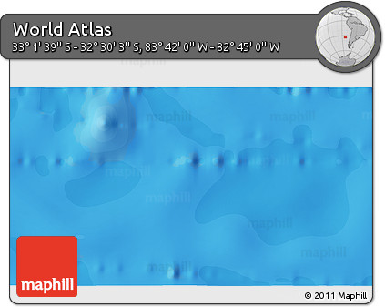 Political 3D Map of the Area around 32° 45' 51" S, 83° 13' 29" W