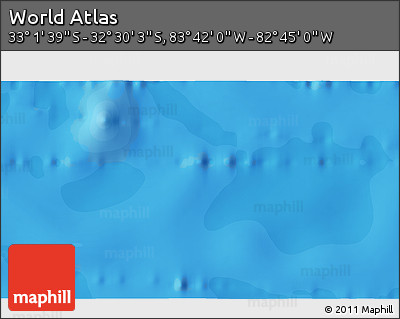 Political 3D Map of the Area around 32° 45' 51" S, 83° 13' 29" W