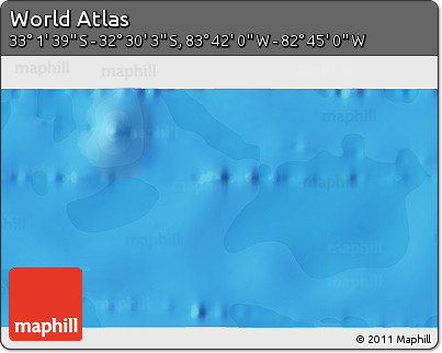 Political 3D Map of the Area around 32° 45' 51" S, 83° 13' 29" W