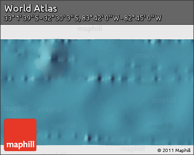 Satellite 3D Map of the Area around 32° 45' 51" S, 83° 13' 29" W