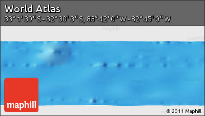 Physical Panoramic Map of the Area around 32° 45' 51" S, 83° 13' 29" W