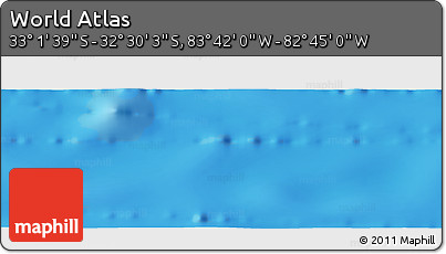 Physical Panoramic Map of the Area around 32° 45' 51" S, 83° 13' 29" W