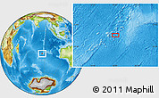 Physical Location Map of the area around 32° 45' 51" S, 85° 4' 29" E