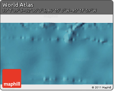 Satellite 3D Map of the Area around 32° 45' 51" S, 85° 46' 30" W
