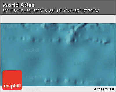 Satellite 3D Map of the Area around 32° 45' 51" S, 85° 46' 30" W