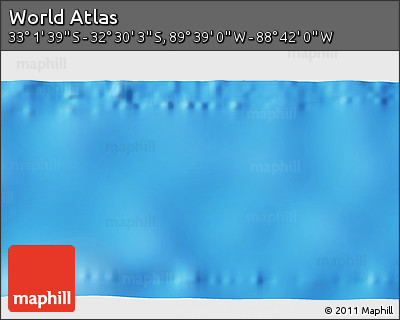 Shaded Relief 3D Map of the Area around 32° 45' 51" S, 89° 10' 30" W