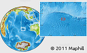 Physical Location Map of the area around 32° 45' 51" S, 92° 43' 29" E