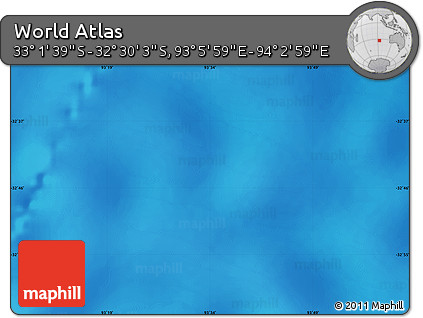 Physical Map of the Area around 32° 45' 51" S, 93° 34' 29" E
