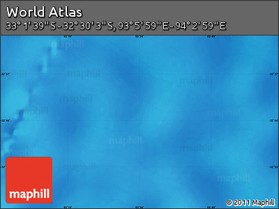 Physical Map of the Area around 32° 45' 51" S, 93° 34' 29" E