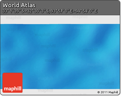 Physical 3D Map of the Area around 32° 45' 51" S, 94° 25' 30" E