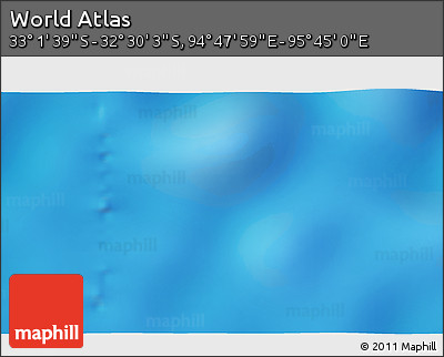 Physical 3D Map of the Area around 32° 45' 51" S, 95° 16' 30" E