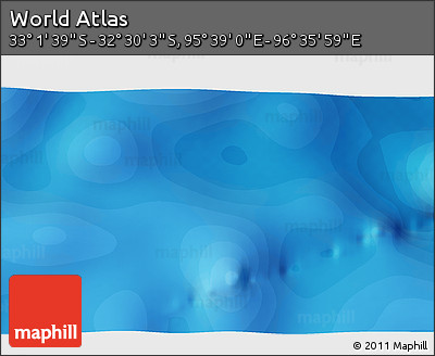 Political 3D Map of the Area around 32° 45' 51" S, 96° 7' 30" E