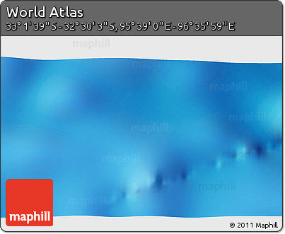 Shaded Relief 3D Map of the Area around 32° 45' 51" S, 96° 7' 30" E