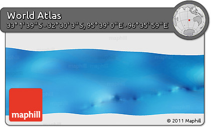 Physical Panoramic Map of the Area around 32° 45' 51" S, 96° 7' 30" E