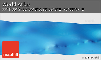 Physical Panoramic Map of the Area around 32° 45' 51" S, 96° 7' 30" E