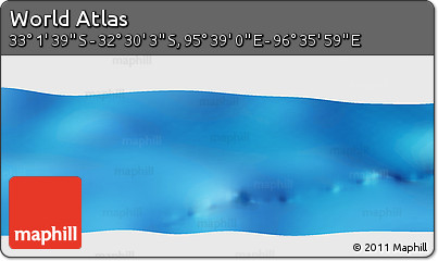 Physical Panoramic Map of the Area around 32° 45' 51" S, 96° 7' 30" E