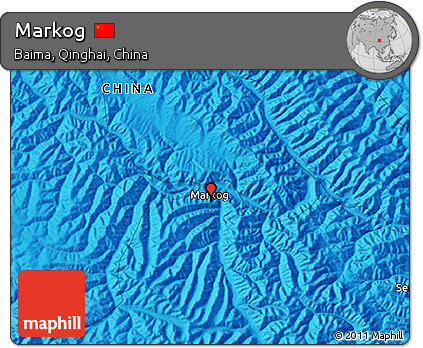 Political 3D Map of Markog