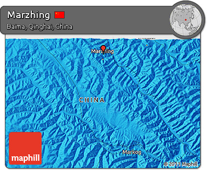 Political 3D Map of Marzhing