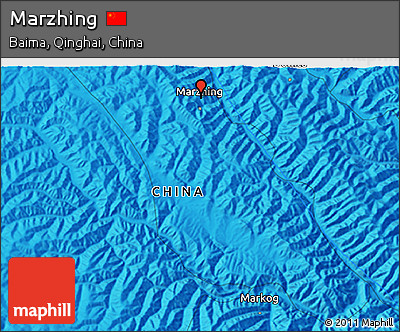 Political 3D Map of Marzhing