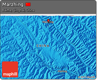 Political 3D Map of Marzhing