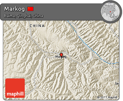 Shaded Relief 3D Map of Markog
