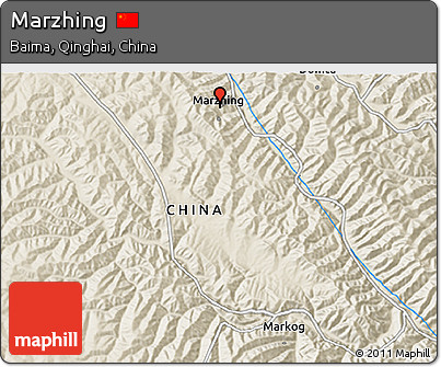 Shaded Relief 3D Map of Marzhing