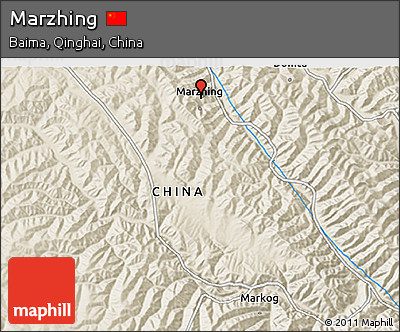 Shaded Relief 3D Map of Marzhing