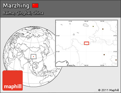Blank Location Map of Marzhing