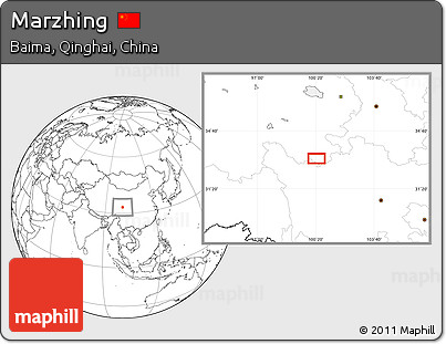 Blank Location Map of Marzhing