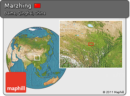 Satellite Location Map of Marzhing
