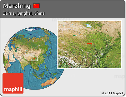 Satellite Location Map of Marzhing