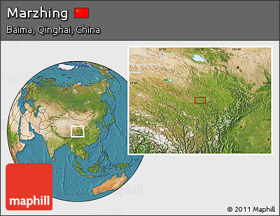 Satellite Location Map of Marzhing