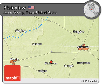 Physical 3D Map of Plainview