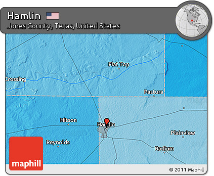 Political 3D Map of Hamlin