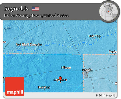 Political 3D Map of Reynolds