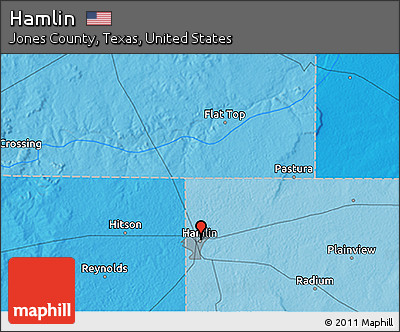 Political 3D Map of Hamlin