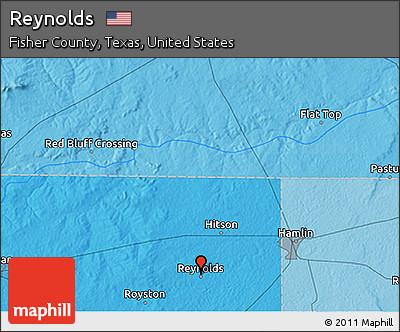 Political 3D Map of Reynolds