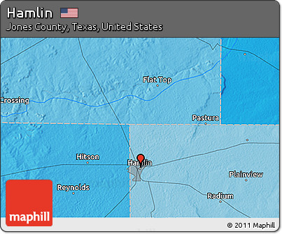 Political 3D Map of Hamlin