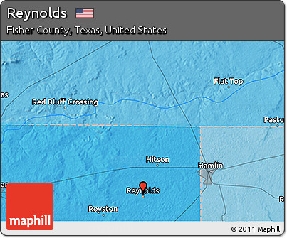 Political 3D Map of Reynolds