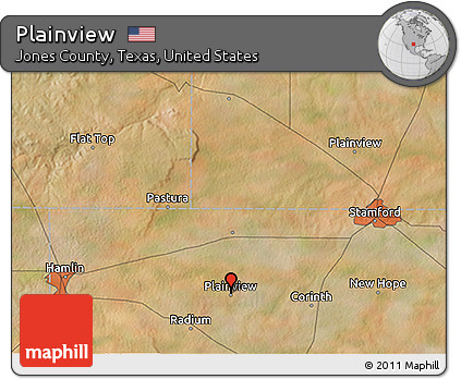 Satellite 3D Map of Plainview