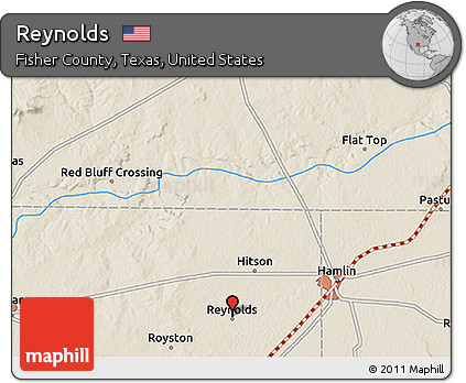 Shaded Relief 3D Map of Reynolds