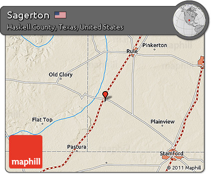 Shaded Relief 3D Map of Sagerton