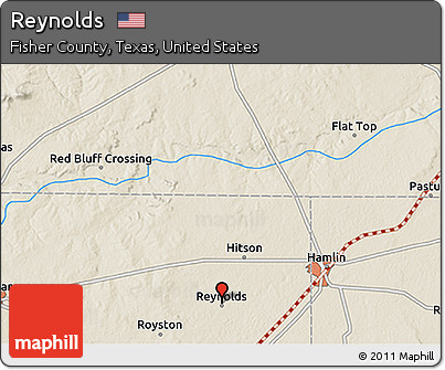 Shaded Relief 3D Map of Reynolds