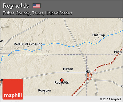 Shaded Relief 3D Map of Reynolds